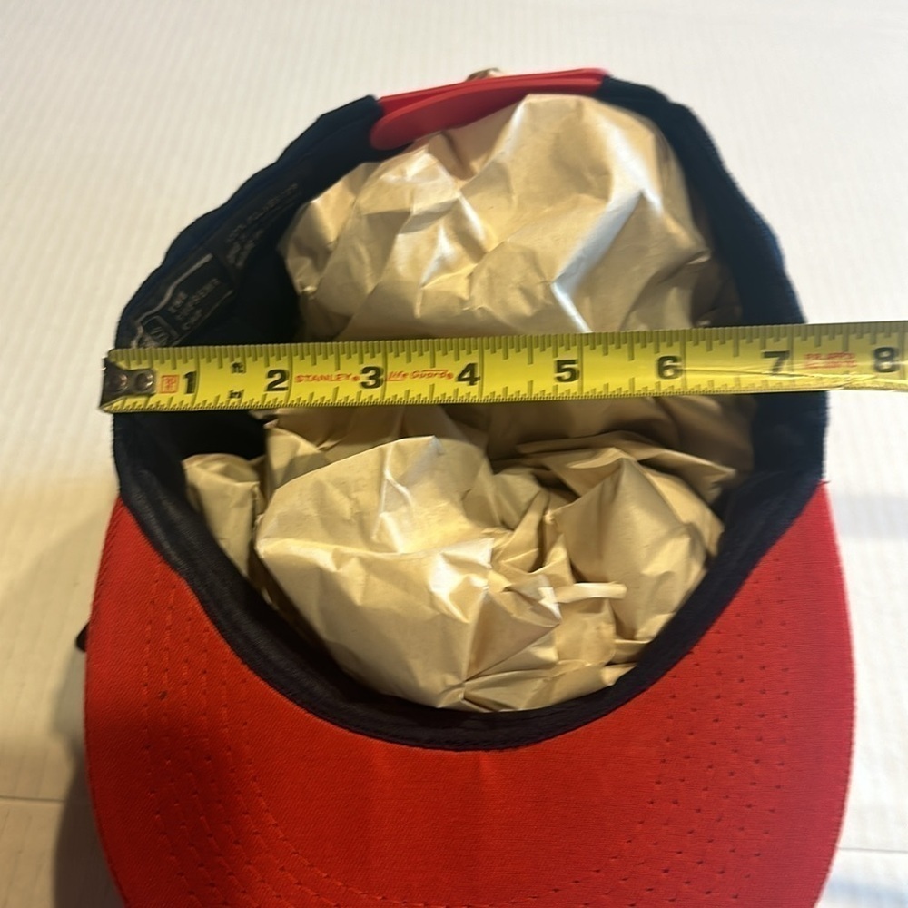 NWT Patriots baseball The Supreme Cap red blue w logo as shown one size fits all - Picture 6 of 8